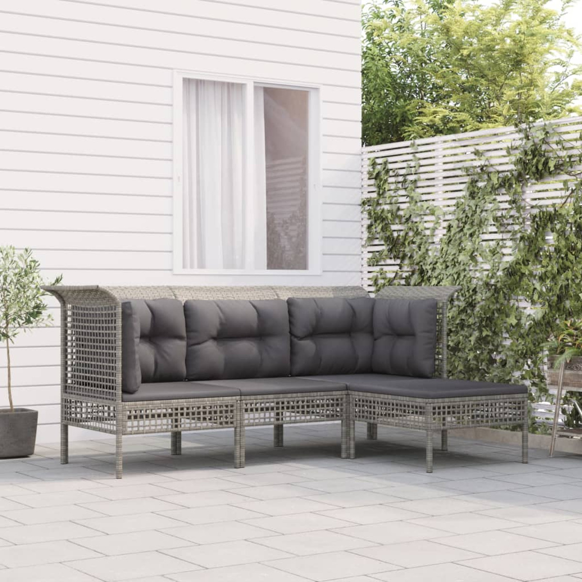 Grau 3187501 Stuhlset, Gartentisch- VIDAXL und