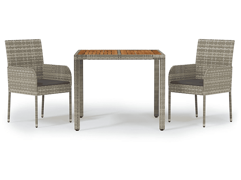 Gartentisch- Stuhlset, 3185017 Grau und VIDAXL
