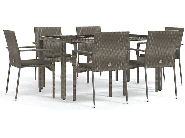 VIDAXL 3184984 Gartentisch- Stuhlset, und Grau