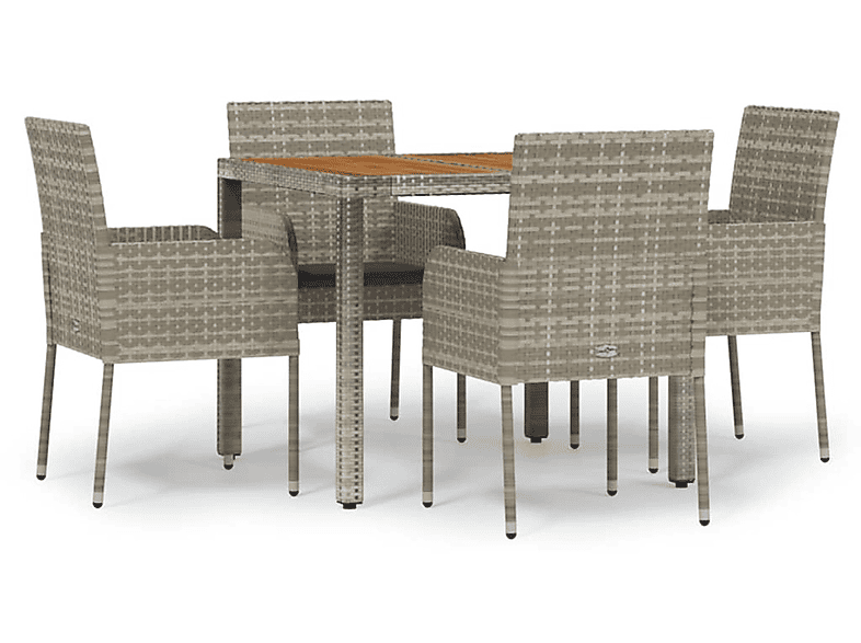 VIDAXL 3185018 Stuhlset, und Gartentisch- Grau