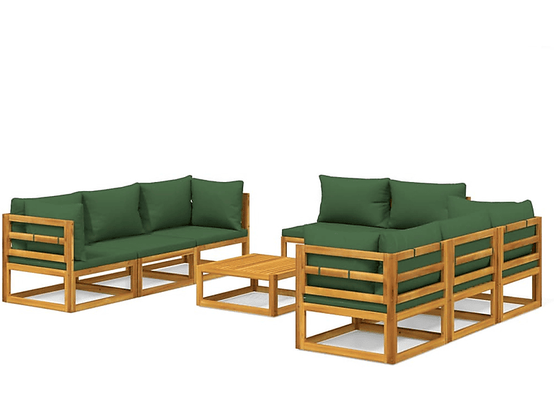 Gartentisch- und Stuhlset, Grün VIDAXL 3155318