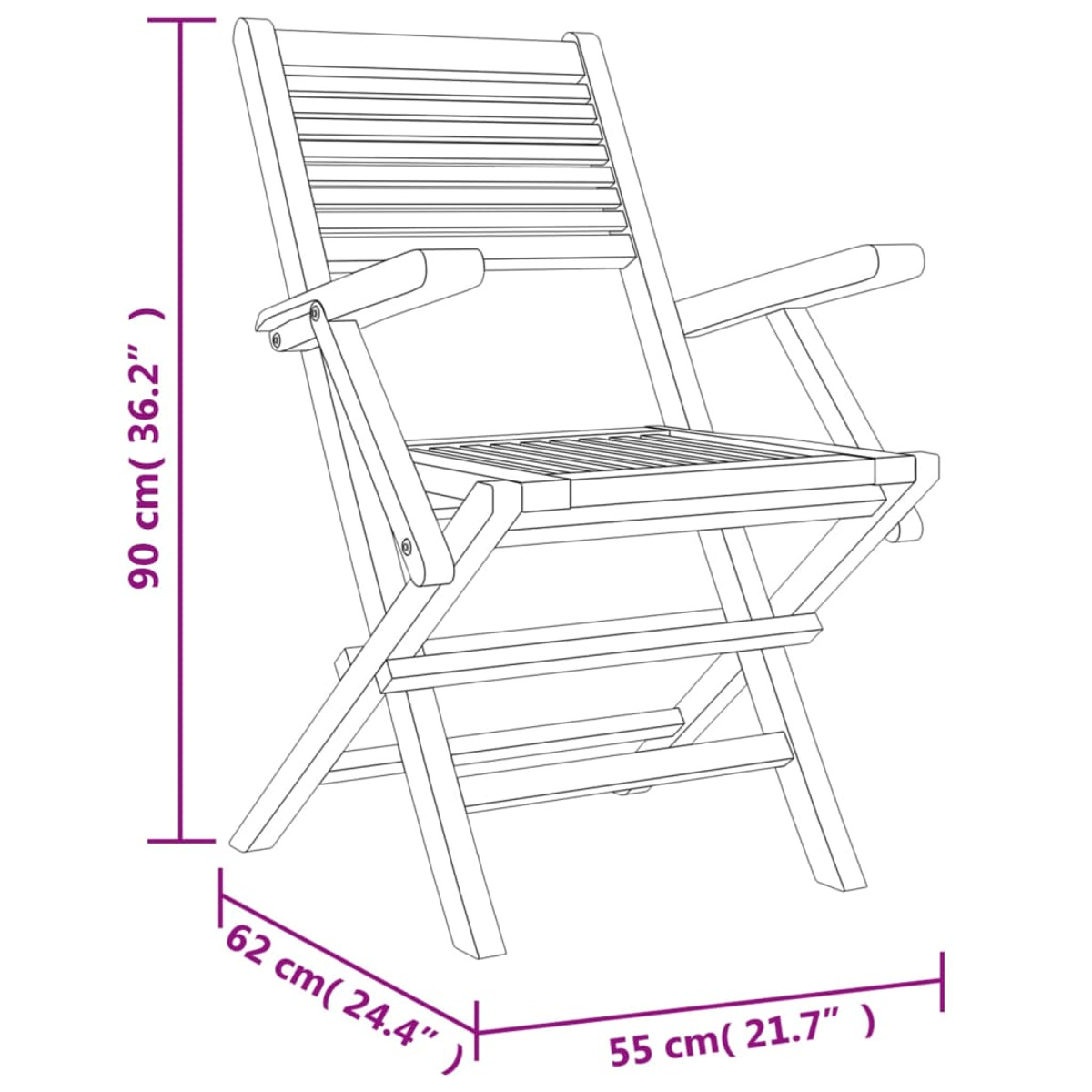 VIDAXL 3155013 Gartentisch- und Stuhlset, Braun