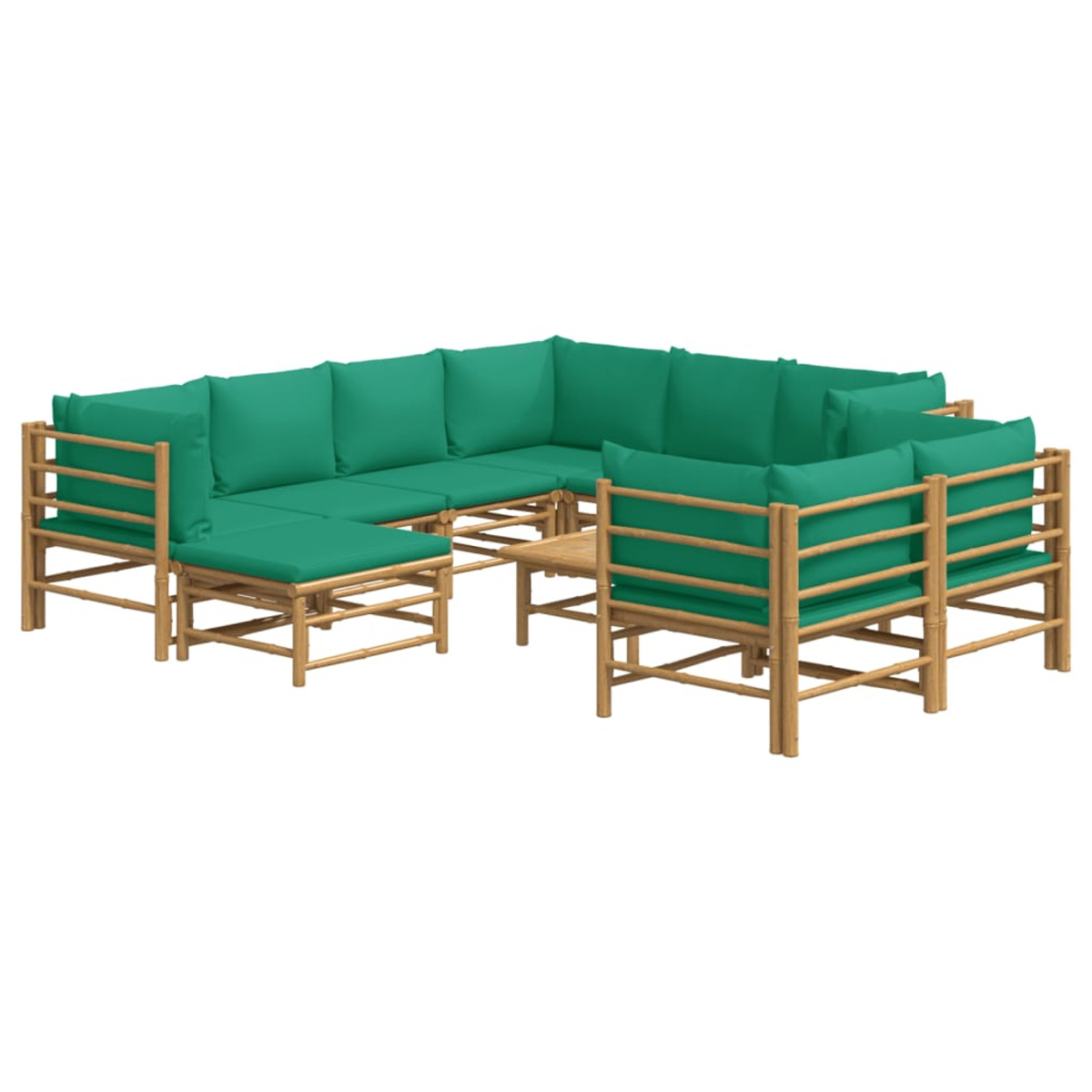 Gartentisch- und Stuhlset, VIDAXL 3155160 Grün