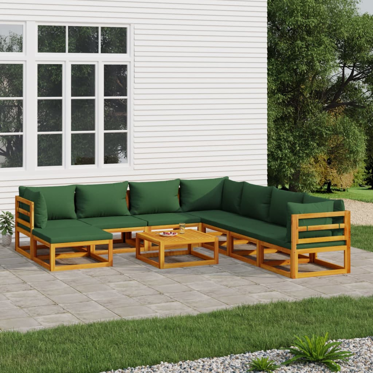 VIDAXL 3155327 Gartentisch- Stuhlset, und Grün