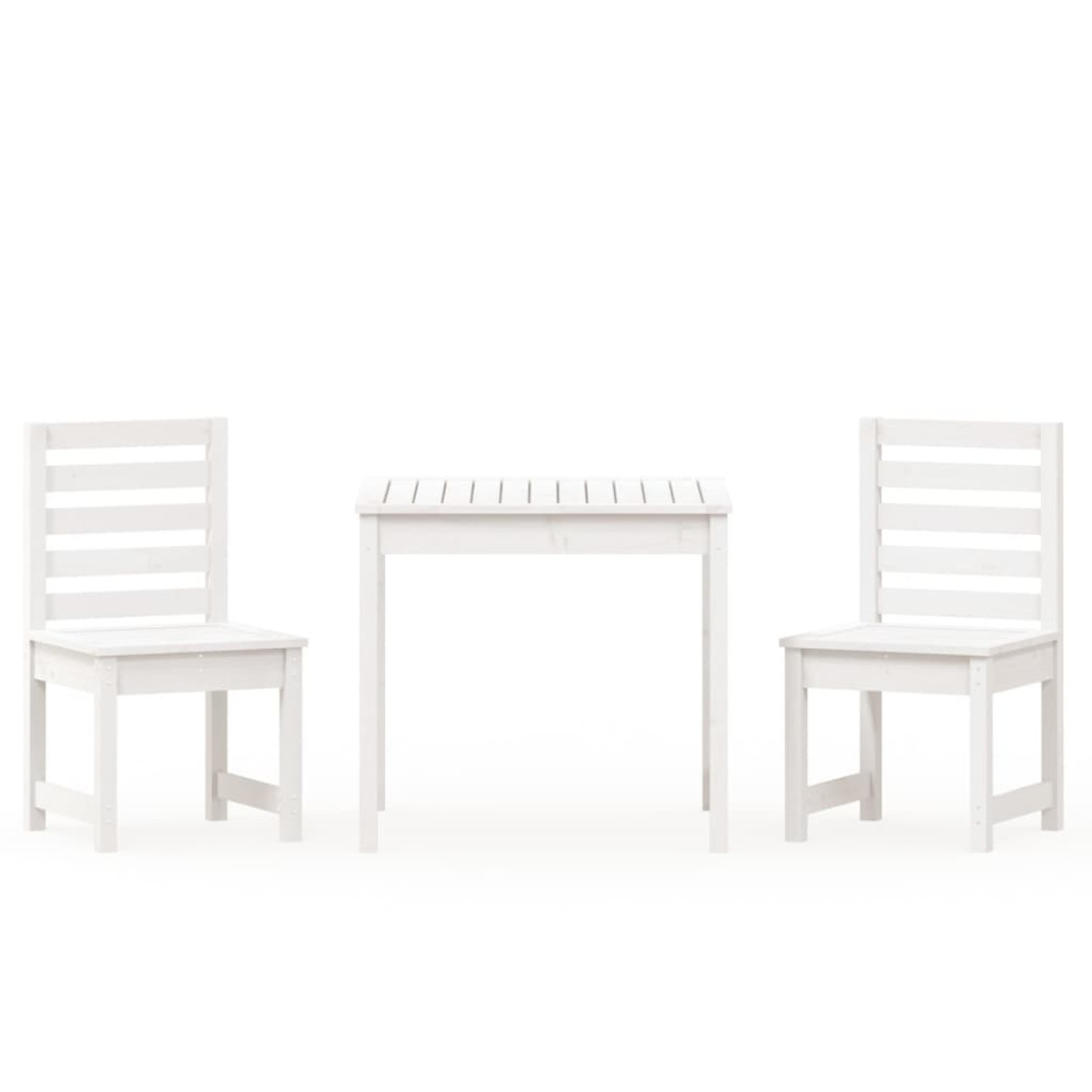 Weiß Gartentisch- Stuhlset, 3154672 und VIDAXL