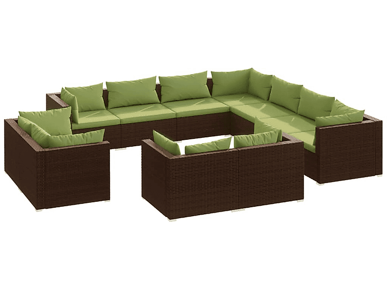 Braun Gartentisch- Stuhlset, VIDAXL und 3102876