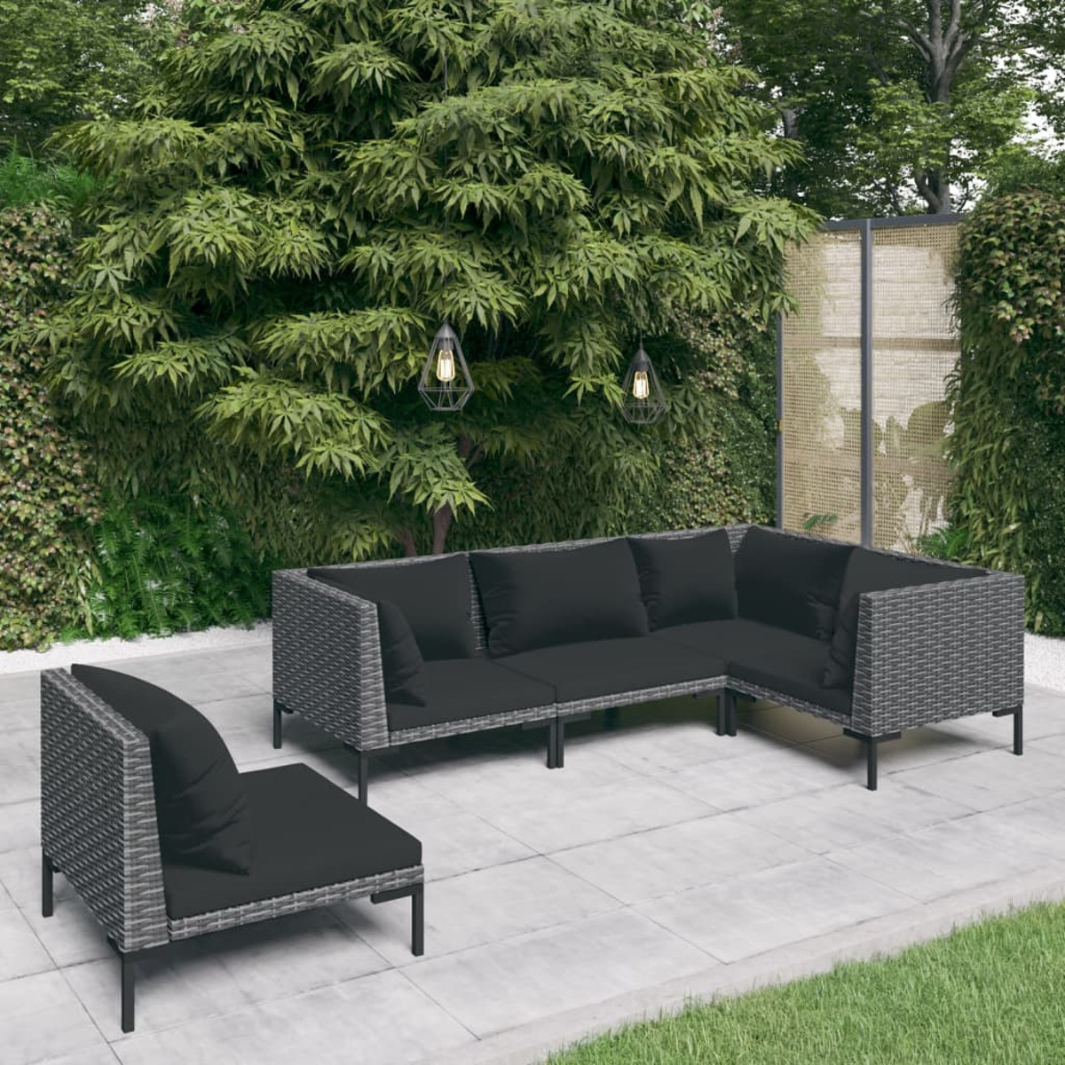 VIDAXL 3099852 und Schwarz Stuhlset, Gartentisch