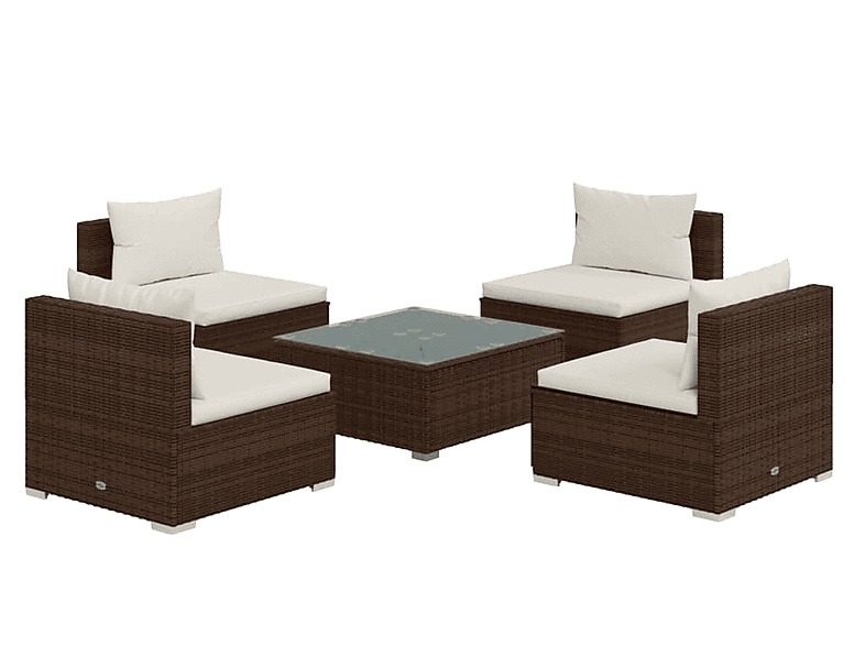 VIDAXL 3101522 Gartentisch- Stuhlset, Braun und