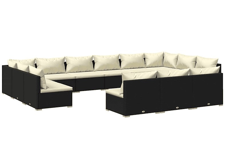 Schwarz Stuhlset, Gartentisch- VIDAXL 3102151 und