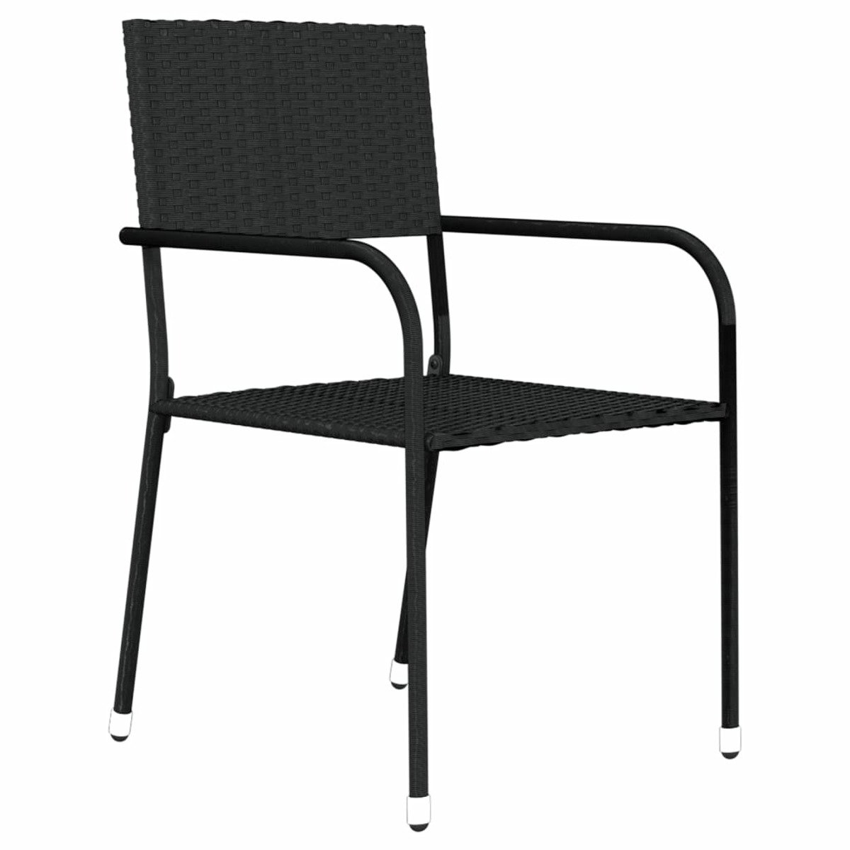 und Schwarz Gartentisch- Stuhlset, 3099592 VIDAXL