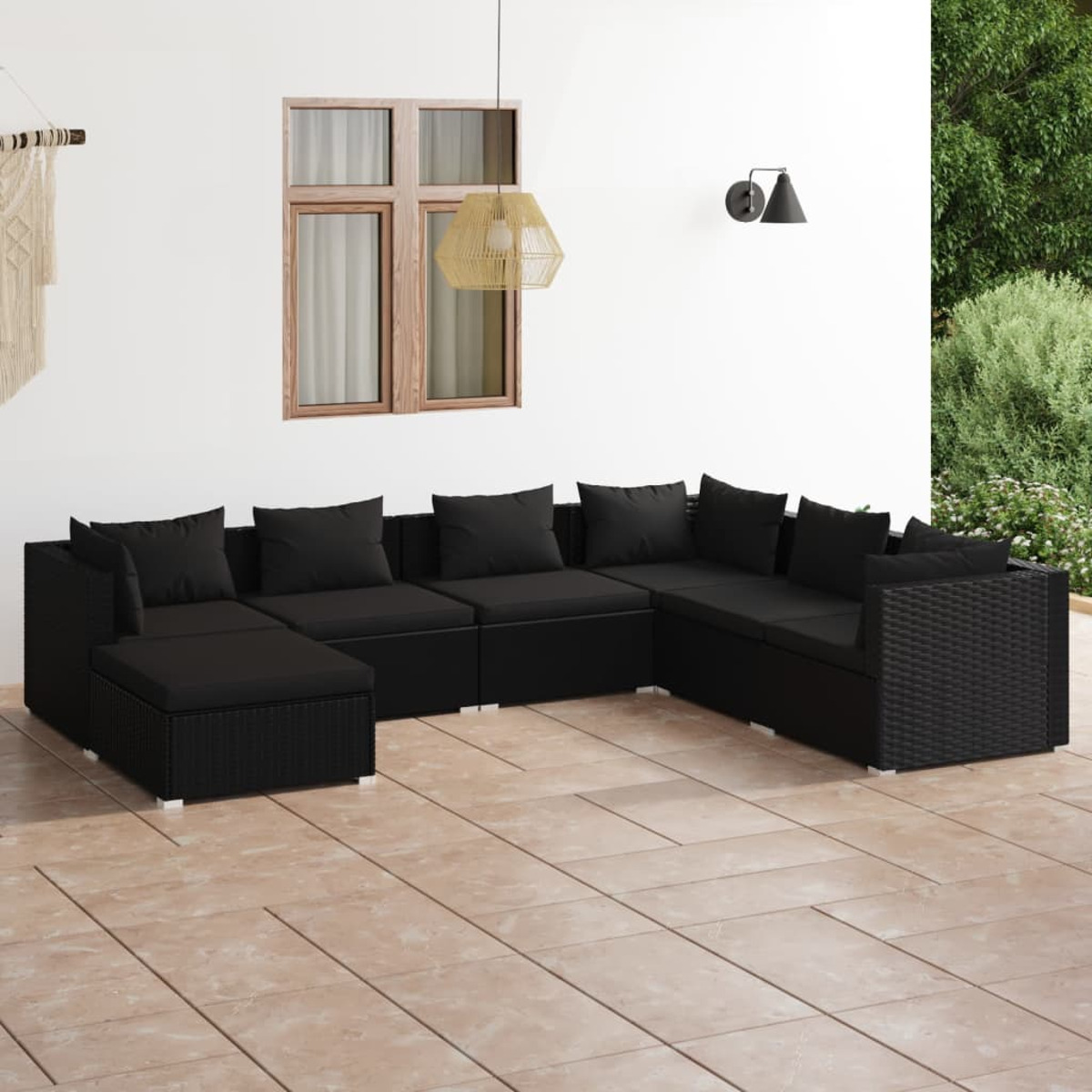 Schwarz 3101832 und VIDAXL Stuhlset, Gartentisch-