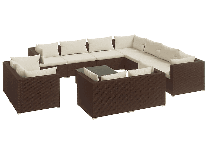 VIDAXL 3102882 Gartentisch- und Stuhlset, Braun | Gartenmöbel Sets
