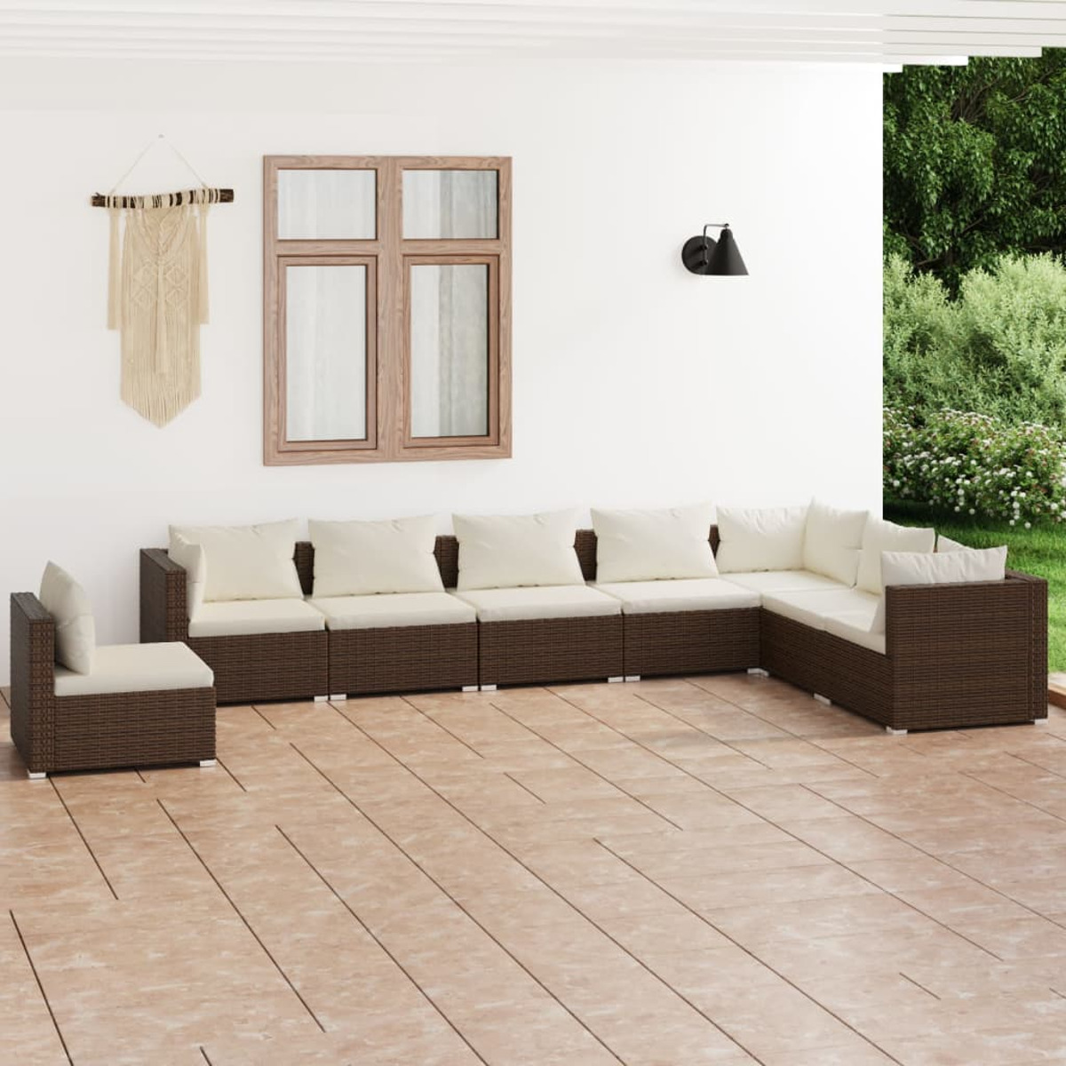 Stuhlset, und Gartentisch- Braun VIDAXL 3102370