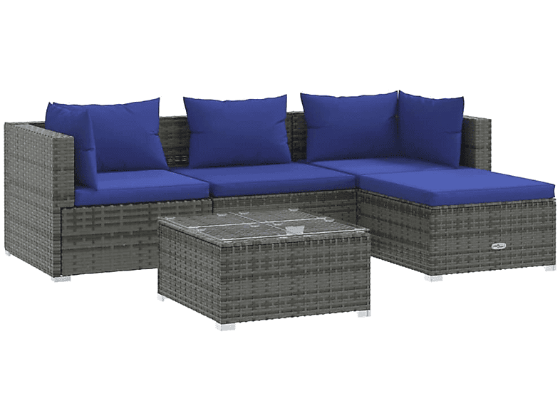 VIDAXL 3101654 Gartentisch- Stuhlset, und Grau