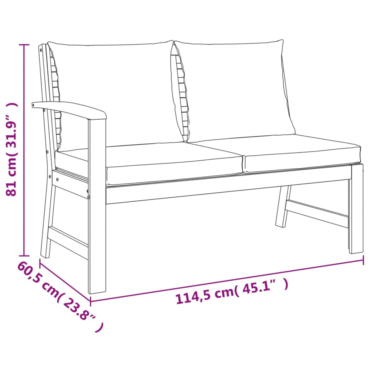 VIDAXL 3154977 Gartentisch- und Dunkelgrau Stuhlset