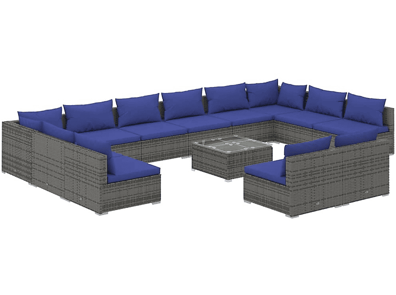 3102150 Stuhlset, VIDAXL Gartentisch- und Grau