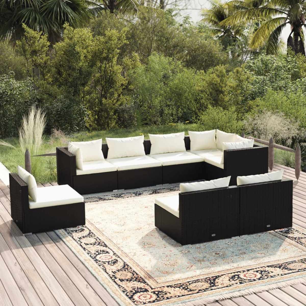 VIDAXL und Schwarz Stuhlset, Gartentisch- 3102543