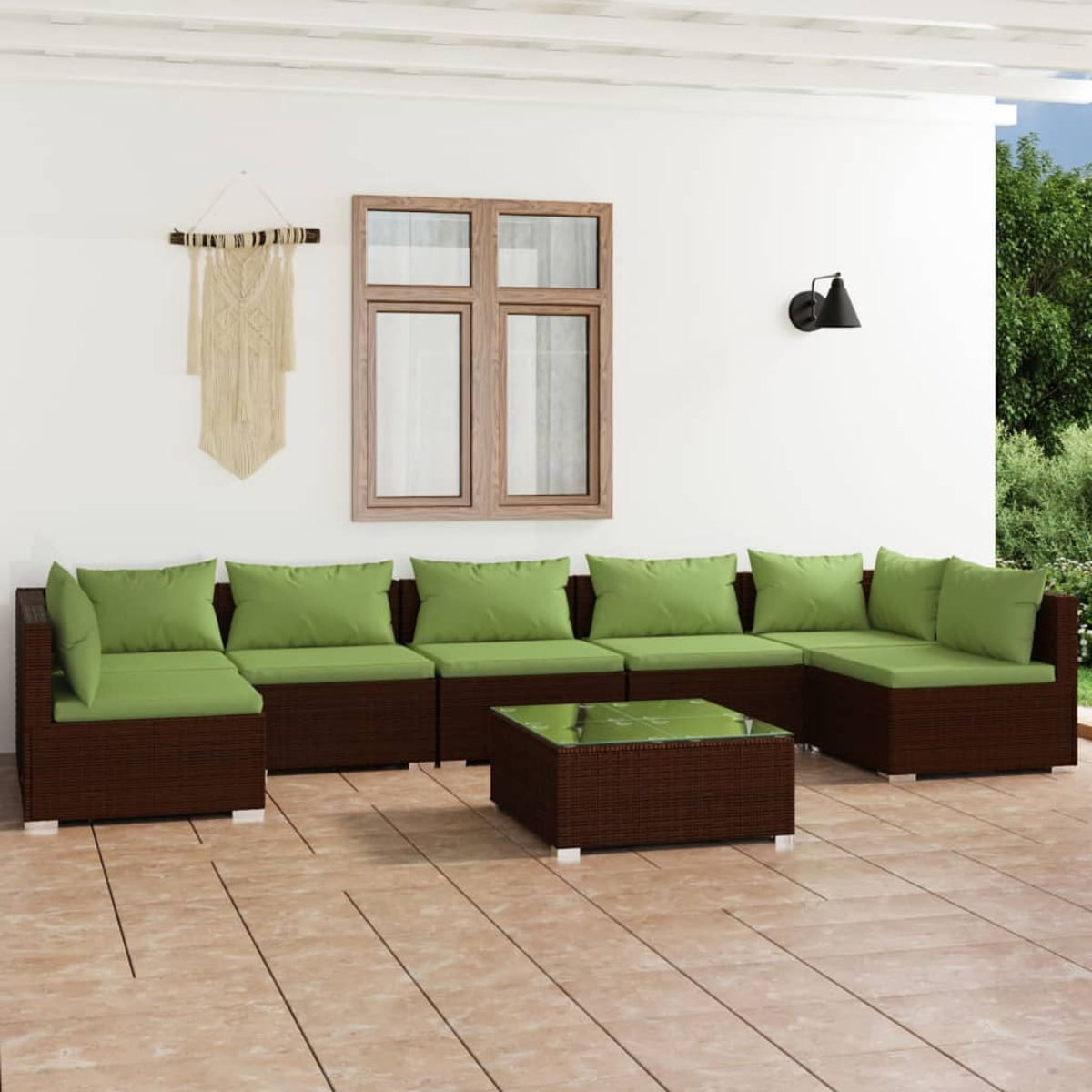 Braun VIDAXL 3101900 Stuhlset, Gartentisch- und