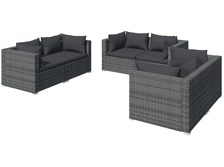 Gartentisch- Stuhlset, VIDAXL und Grau 3102301
