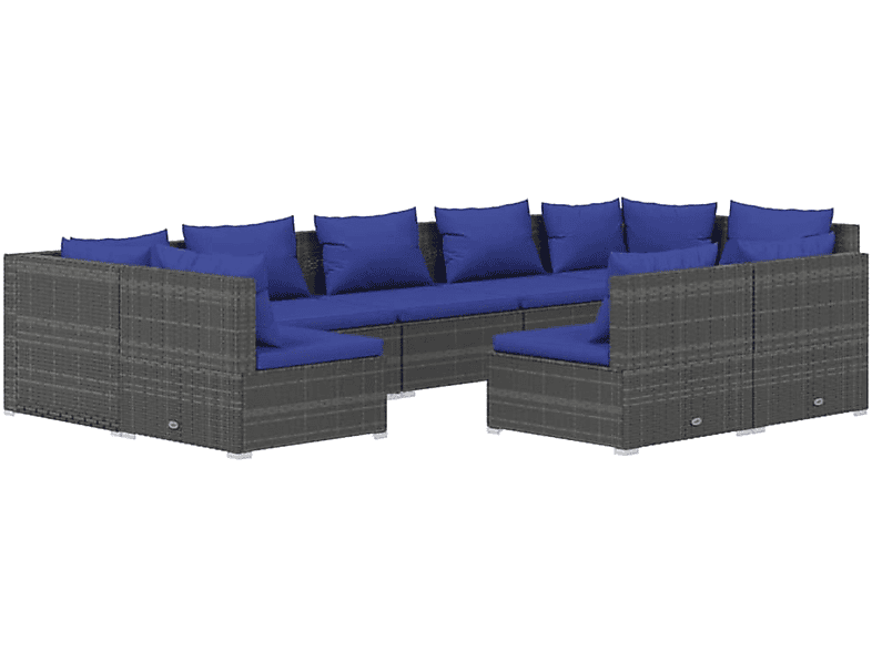 VIDAXL 3102030 Gartentisch- Stuhlset, und Grau