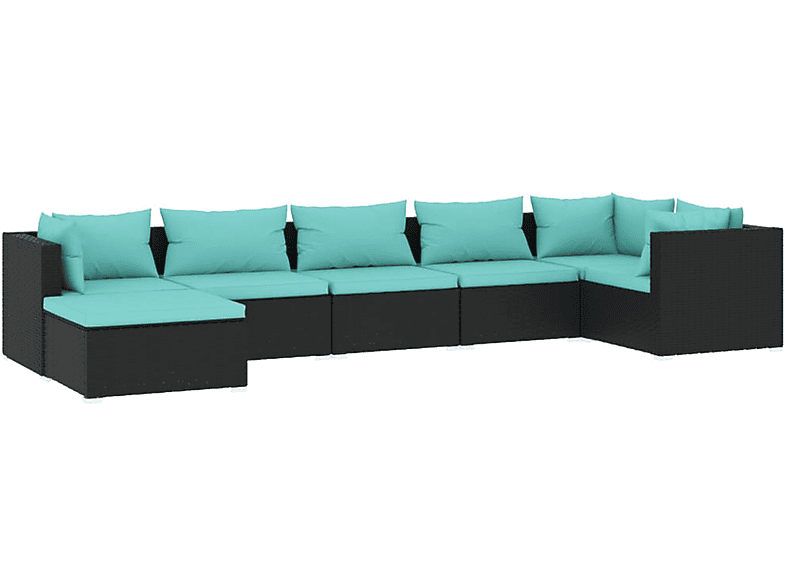Schwarz Stuhlset, 3101825 und Gartentisch- VIDAXL