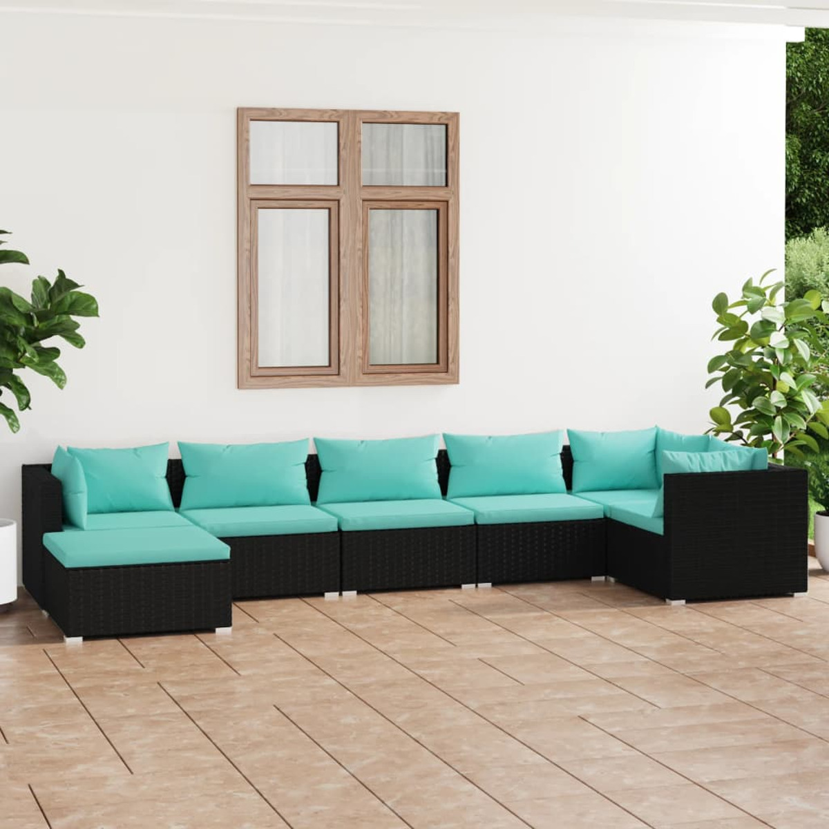 Schwarz Stuhlset, 3101825 und Gartentisch- VIDAXL
