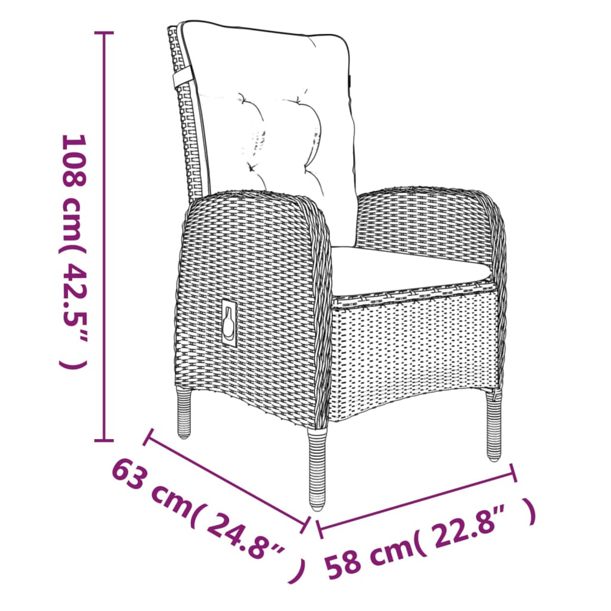 VIDAXL 3099363 Stuhlset, Gartentisch- und Grau