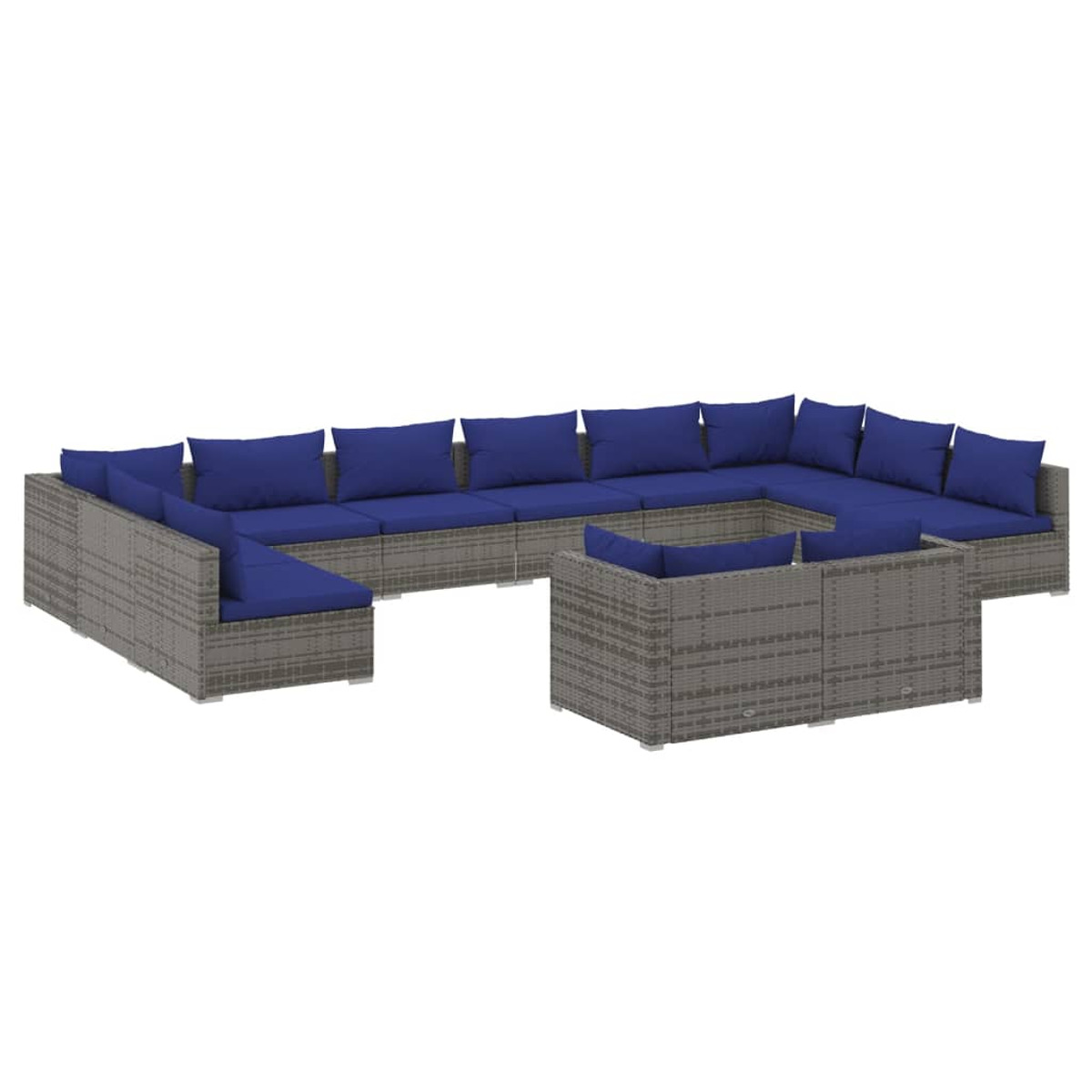 VIDAXL 3102094 Gartentisch- und Stuhlset, Grau