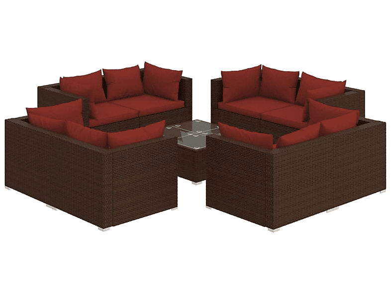 VIDAXL 3101563 Gartentisch- Stuhlset, Braun und