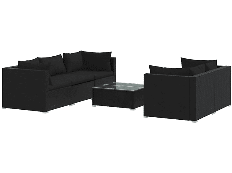 3101488 Schwarz VIDAXL Gartentisch- und Stuhlset,