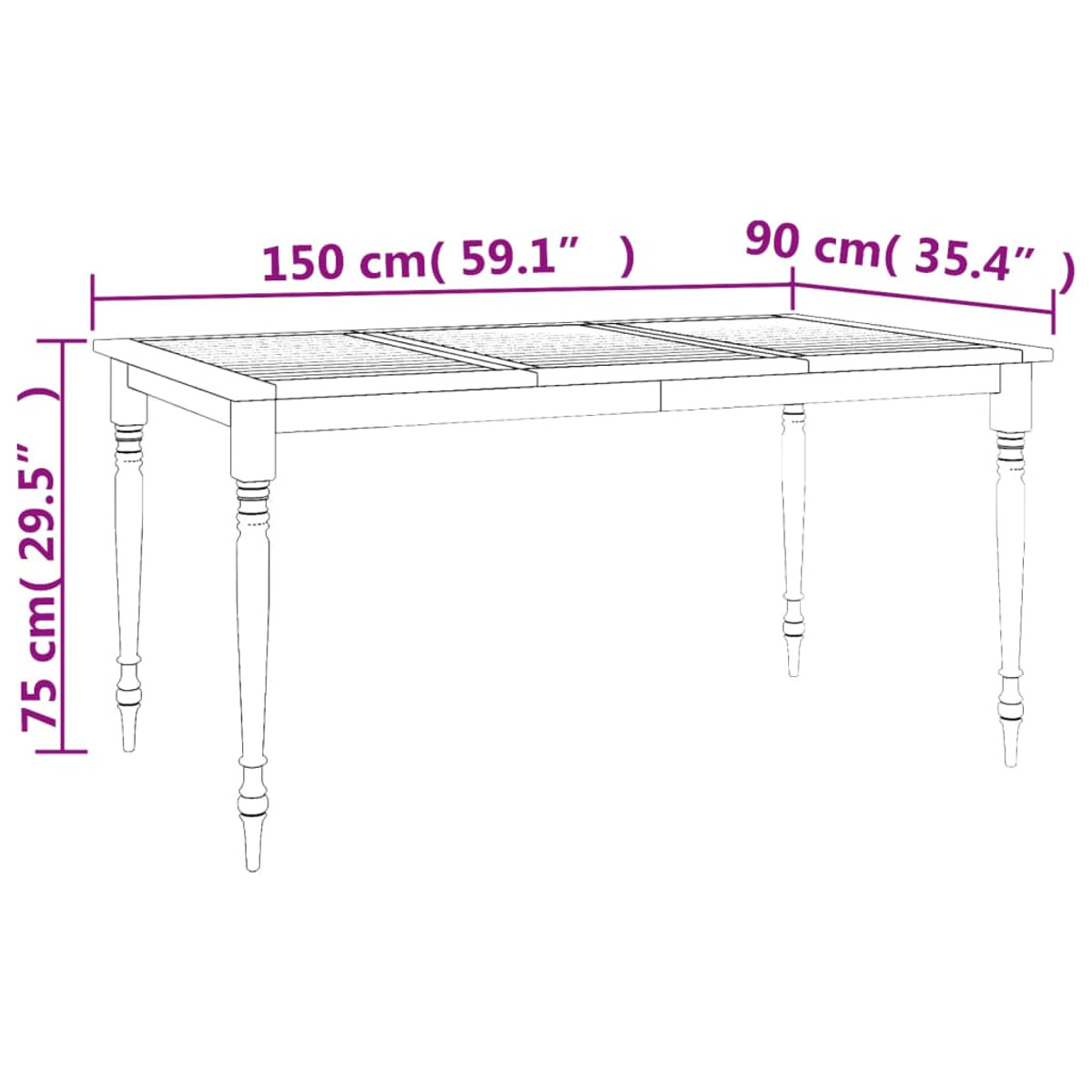 VIDAXL 3100787 Gartentisch- und Stuhlset, Braun