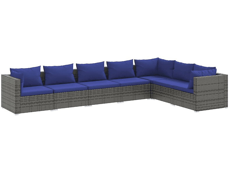 VIDAXL 3101742 Gartentisch- und Stuhlset, Grau