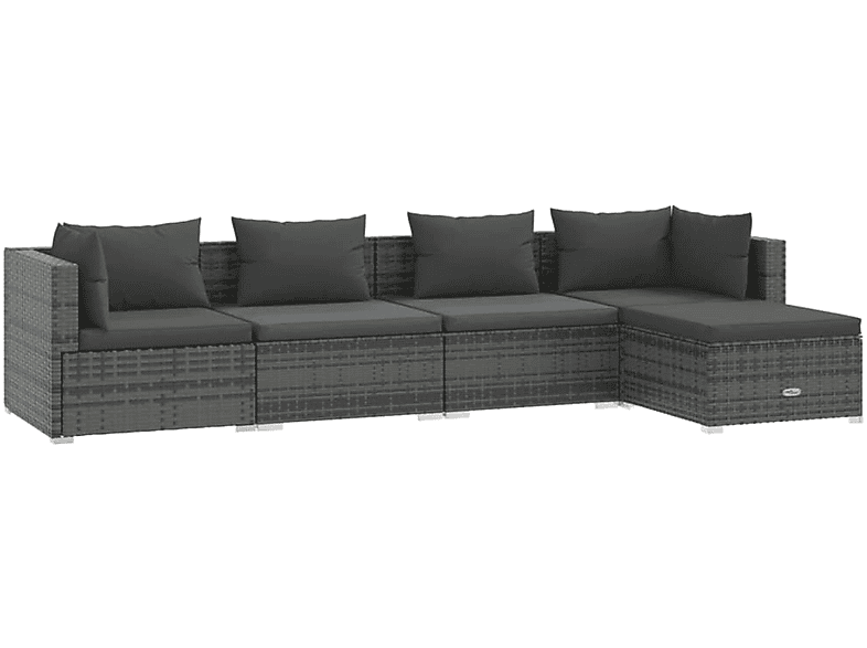 VIDAXL 3101661 Gartentisch- und Stuhlset, Grau | Gartenmöbel Sets