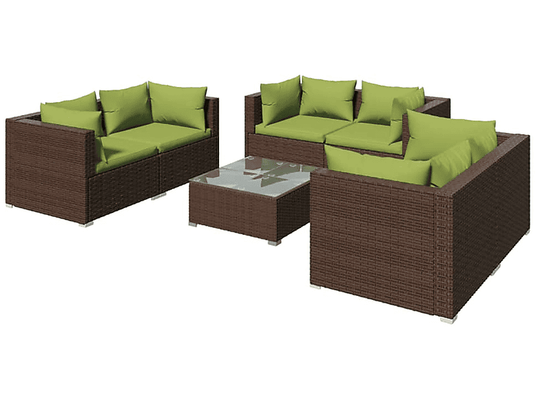 Gartentisch- Stuhlset, VIDAXL 3102308 und Braun