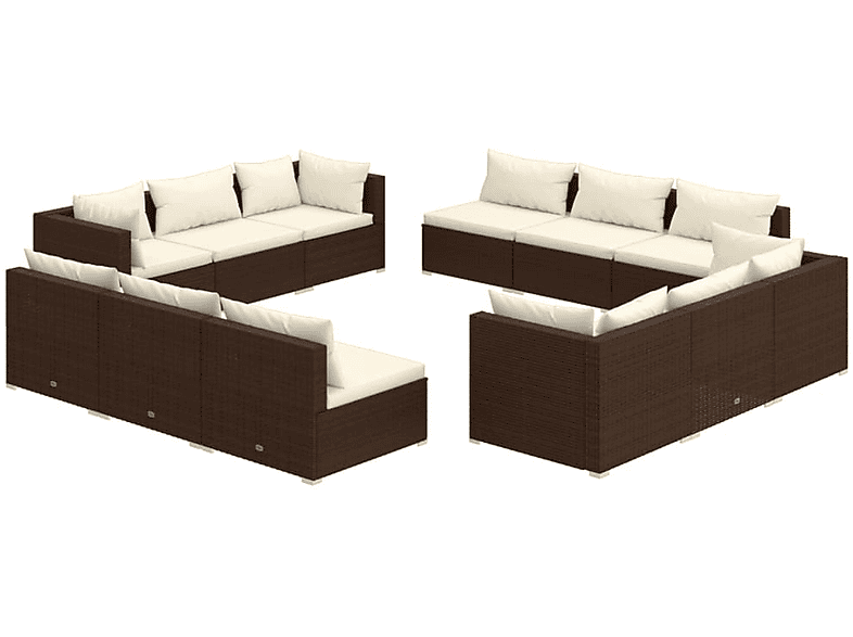 Gartentisch- Stuhlset, Braun VIDAXL 3101586 und