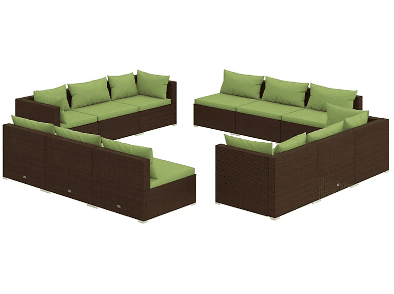 Gartentisch- Stuhlset, VIDAXL 3101588 Braun und
