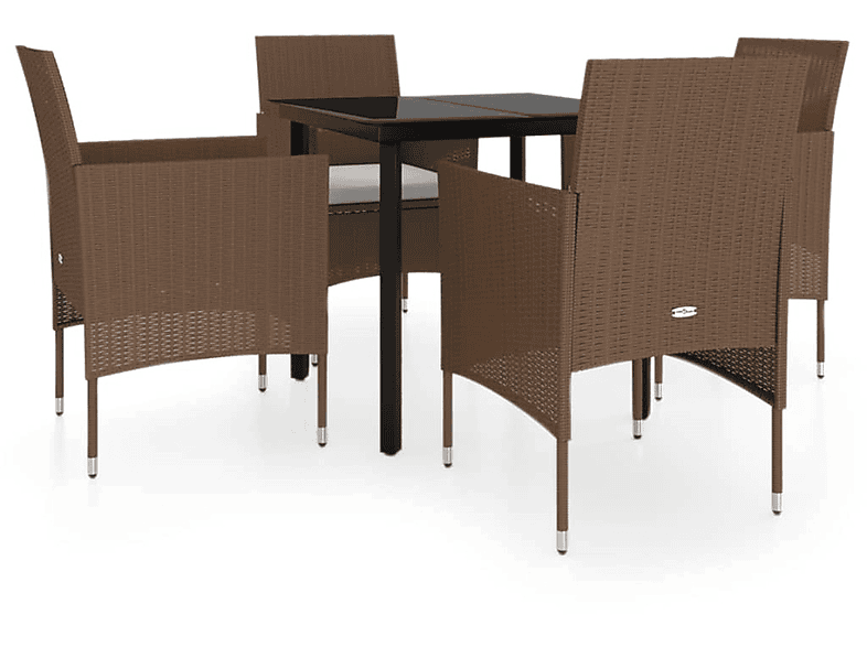 VIDAXL 3099300 Gartentisch- und Stuhlset, Braun | Gartenmöbel Sets