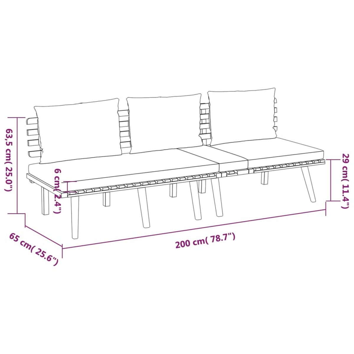 und Stuhlset, Braun 3087012 VIDAXL Gartentisch-