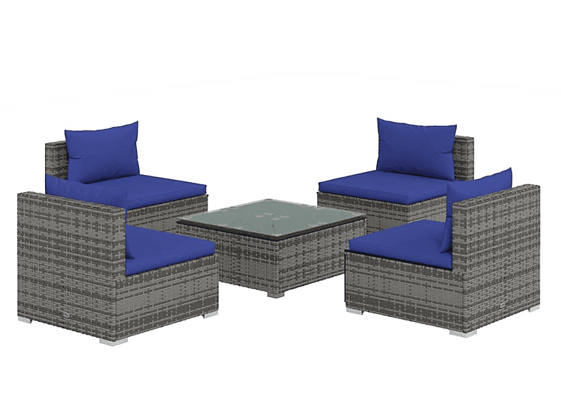 3101526 Stuhlset, Gartentisch- VIDAXL und Grau
