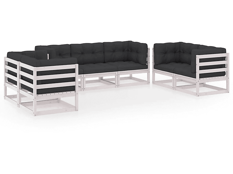 Weiß und VIDAXL Gartentisch- 3076500 Stuhlset,