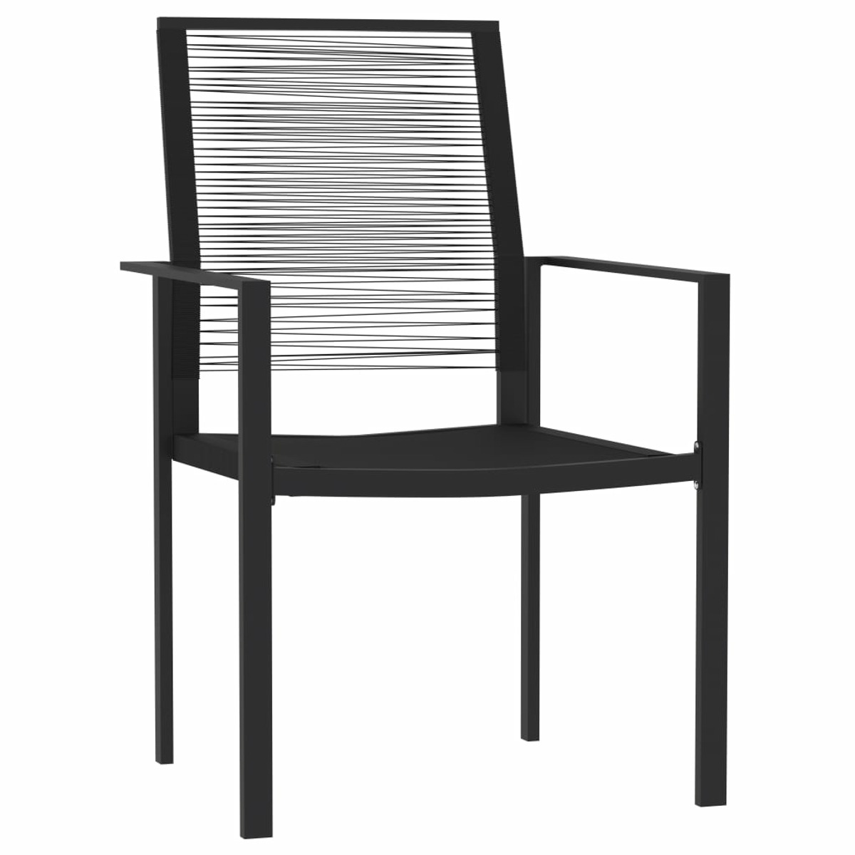und Gartentisch- Schwarz Stuhlset, VIDAXL 3099201