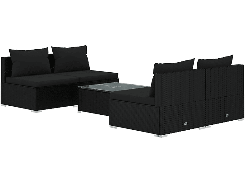 Schwarz Stuhlset, 3101440 Gartentisch- VIDAXL und
