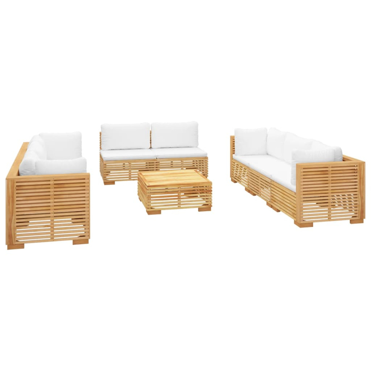 VIDAXL 3100873 Stuhlset, Weiß und Gartentisch
