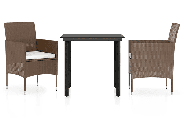 Braun und Gartentisch- Stuhlset, VIDAXL 3099299