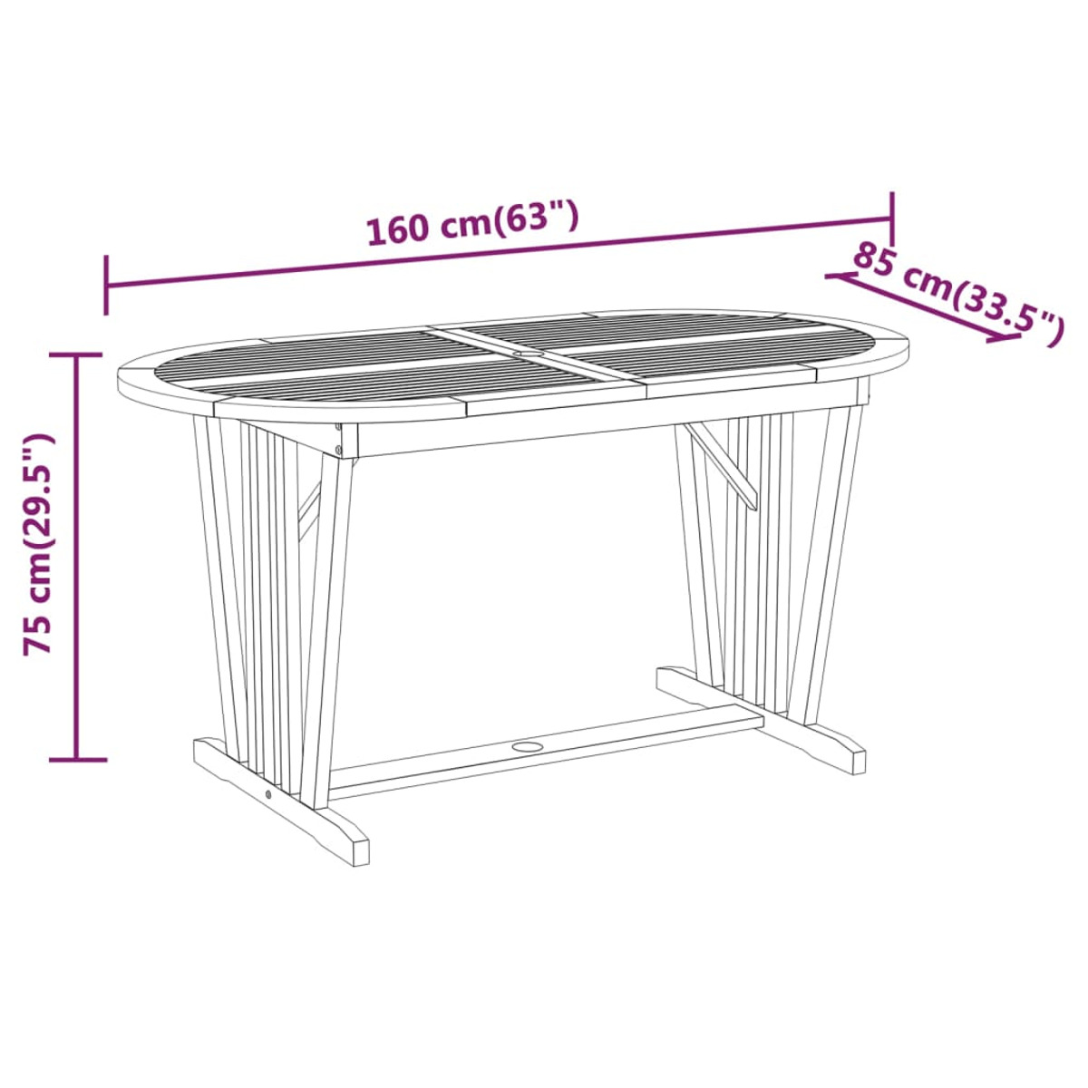 Gartentisch- und Stuhlset, 3087338 VIDAXL Braun