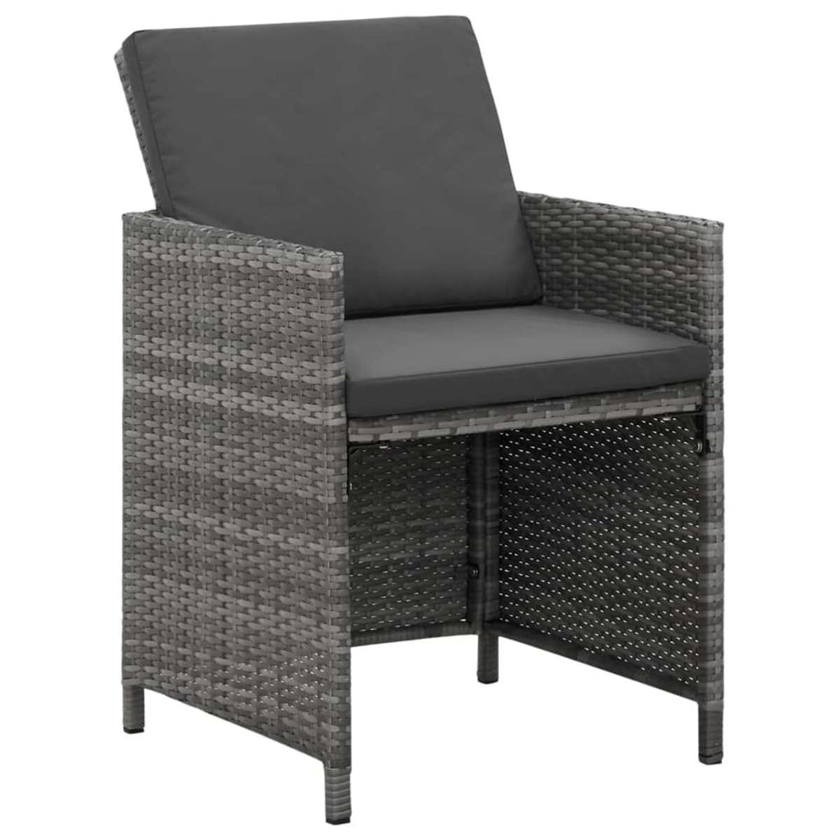 VIDAXL 3095510 Gartentisch- Stuhlset, Grau und