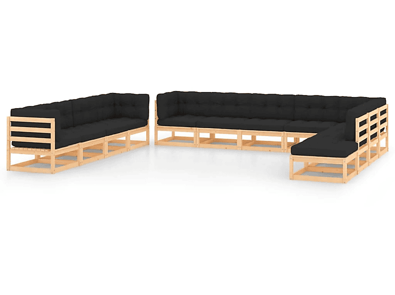 und Gartentisch- Grau 3083882 VIDAXL Stuhlset,