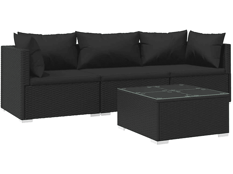 Schwarz 3101416 Stuhlset, Gartentisch- und VIDAXL