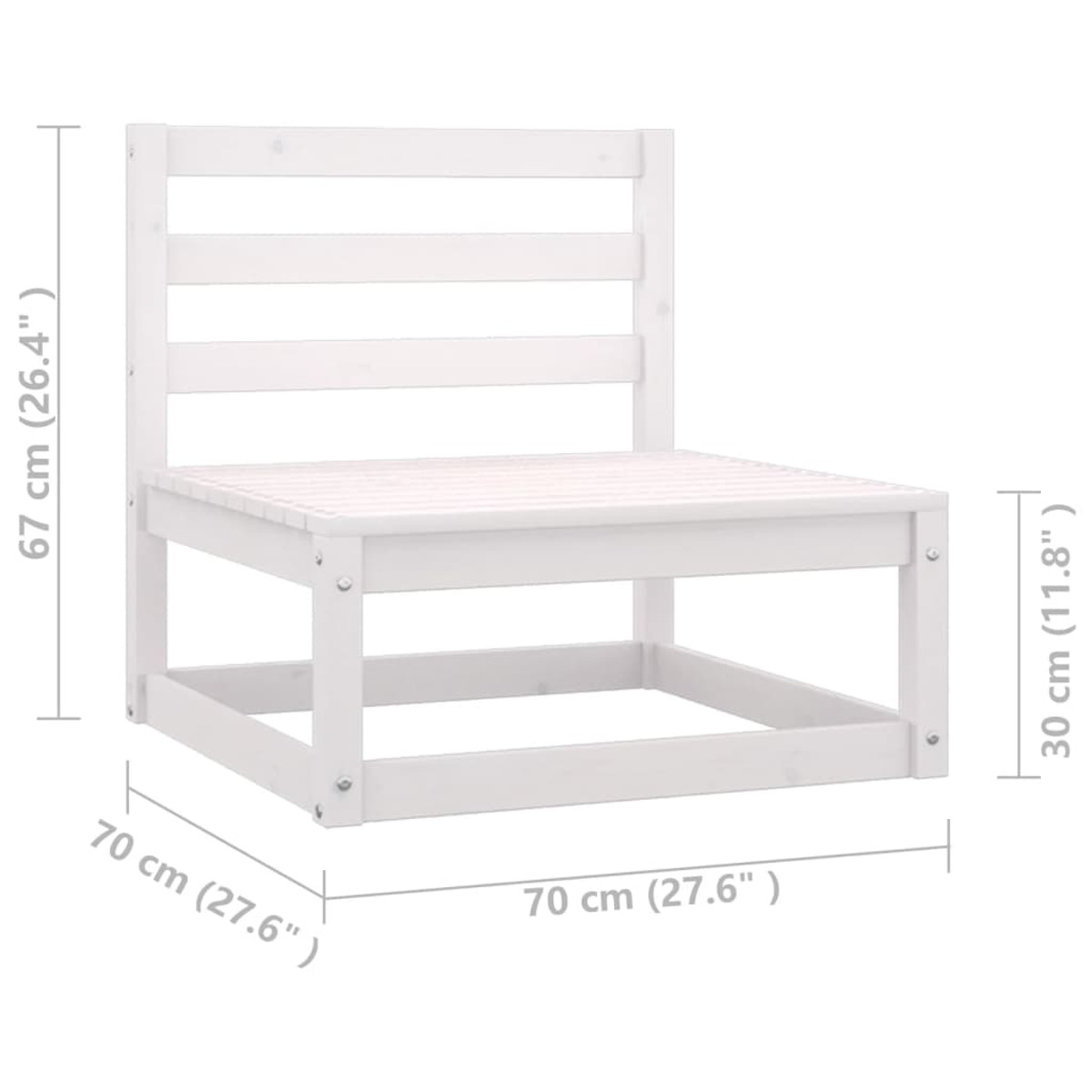 VIDAXL 3076510 Gartentisch- Stuhlset, und Weiß