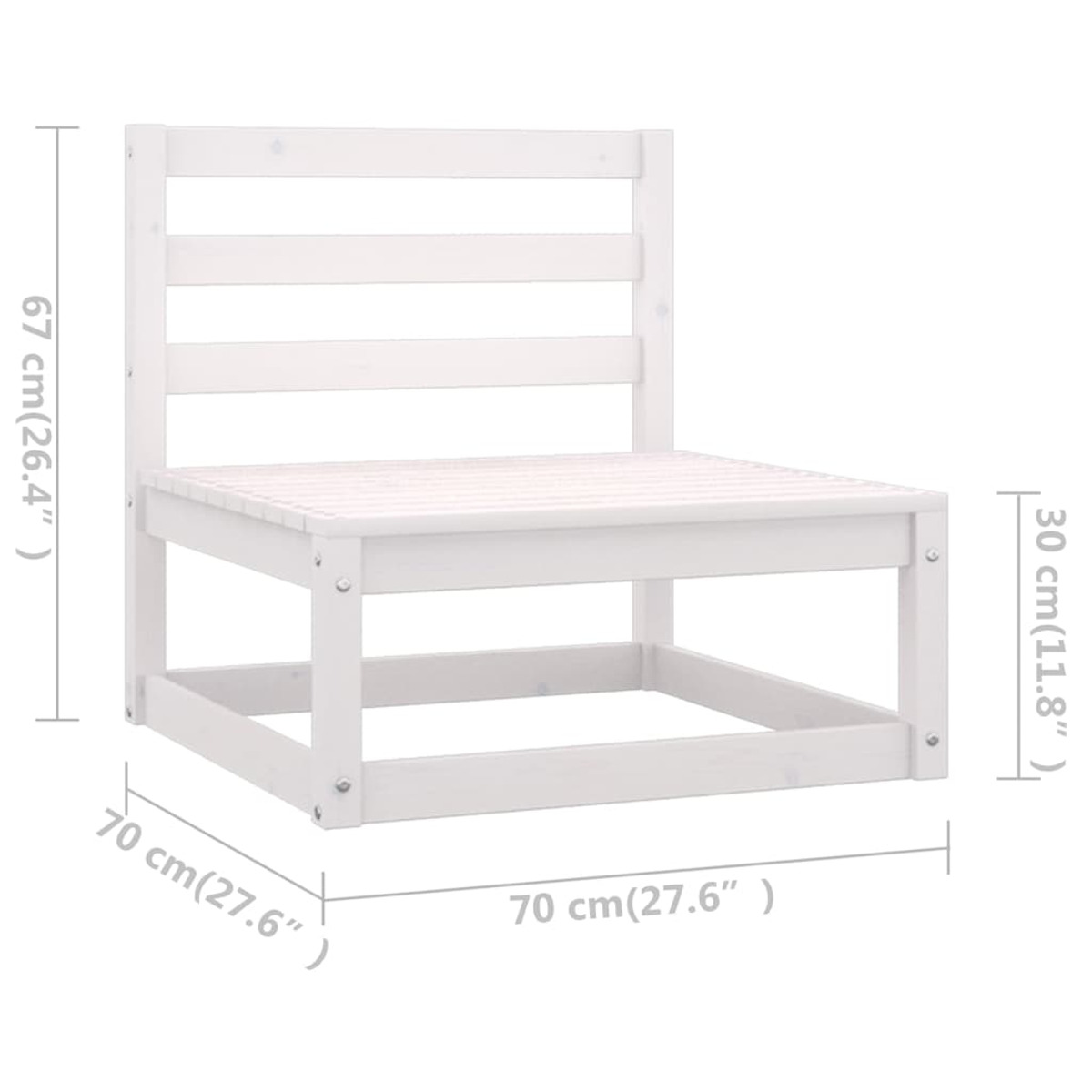 Gartentisch- Stuhlset, und VIDAXL 3076395 Weiß